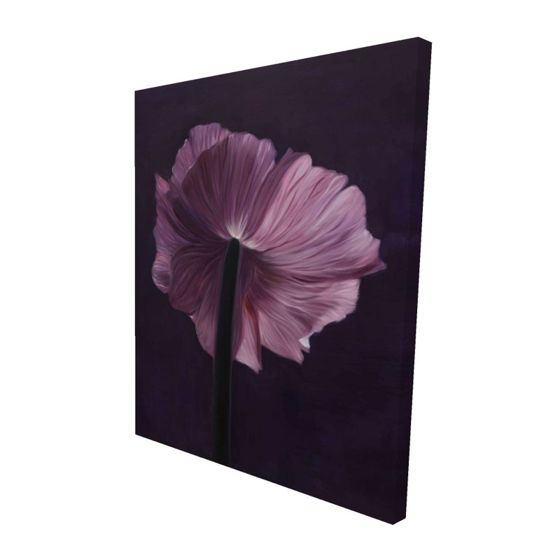 Pétales mauves - Toile mauve romantique pour la décoration intérieure