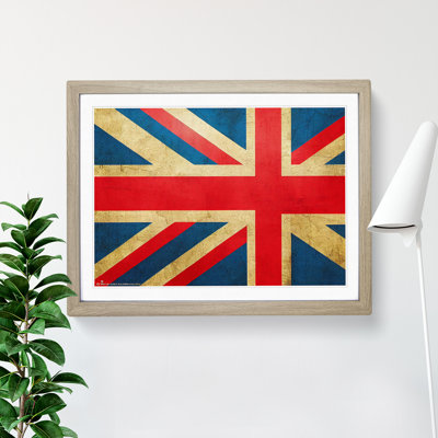 XH1022-9648X Vintage Union Jack Flag Vol.4 - Single Picture Frame Print