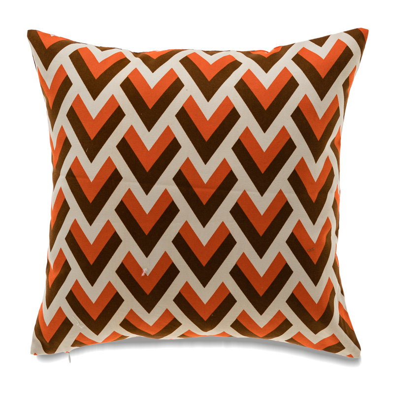 Housse et insert de coussin décoratif Los Angeles, Orangé, Mélange de duvet