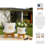 Stoneware and Ceramic Planter Set with Bamboo Stands - Modern Decorative Indoor Planters - Contemporary Geometric Design - Set of 2-996206073-944914616