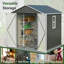 6 x 6 pi Remise de rangement extérieure durable avec ensemble de fenêtre et de fondation pour meubles de jardin et outils, noir