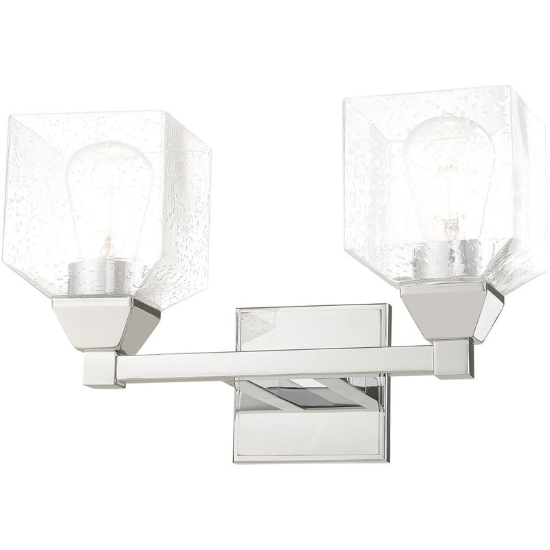 Éclairage pour meuble-lavabo à 2 lumières Bladyn, Chrome poli