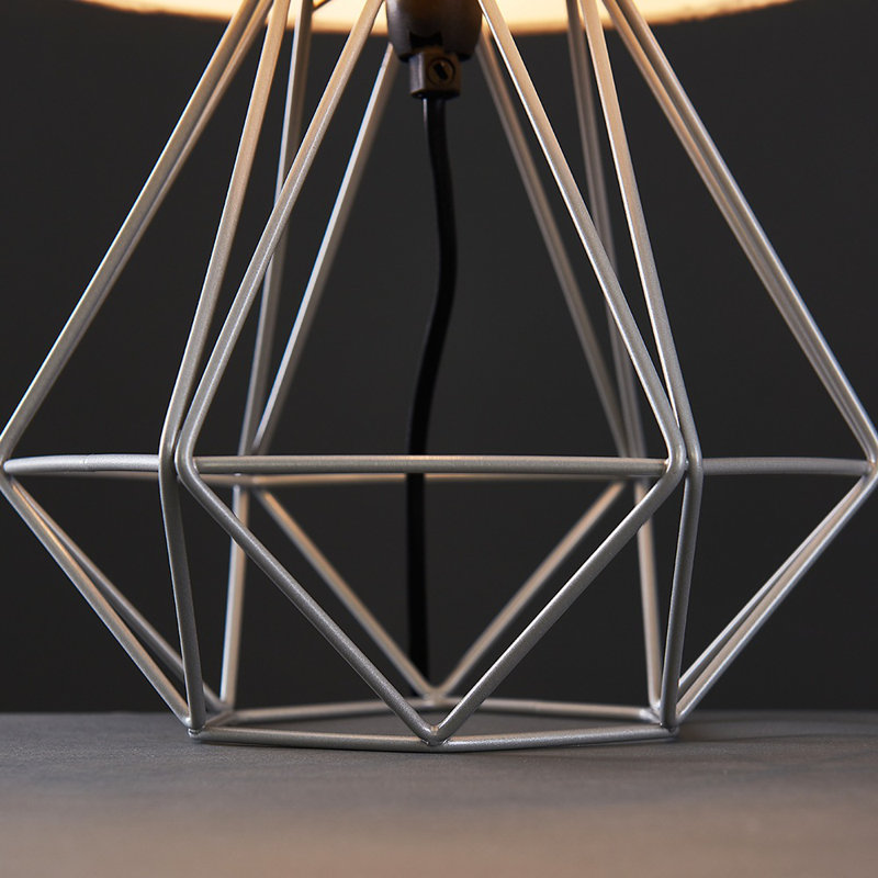 Bartelt Metal Table Lamp, Grey Base/Grey Shade, G, Yes