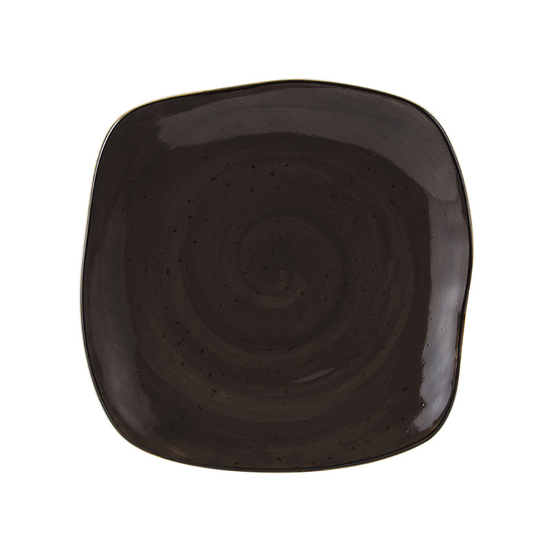 Assiette artisanale 11 po, 12 po, Noir