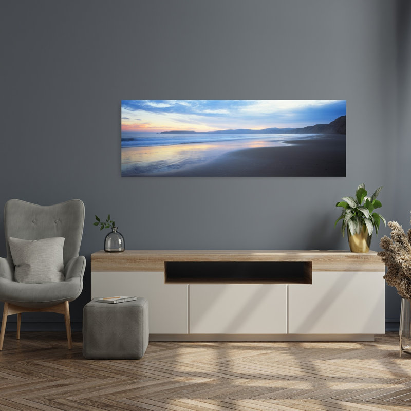 Paysage marin, art mural côtier à Reyes, Californie, États-Unis, H 48 po x l 16 po