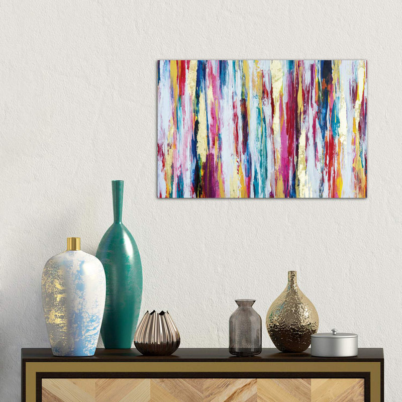 " Thoughts Full Of Colours " by Nikki Chauhan, 18'' H x 26'' W x 1.5'' D, Wrapped Canvas