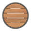 Table d'appoint d'extérieur en rotin et bois d'acacia - Meubles de patio pour balcon, jardin, balcon-250277770