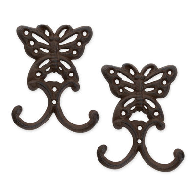 Ensemble de crochets muraux papillon / 2