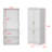 Elegant White Wardrobe With Golden Handles, Large Capacity With Multi-Function Storage Solutionsproduct Title:Modern Entryway Cabinet With Spacious Drawers - Sleek Design