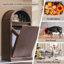 Armoire à panier à linge arquée moderne avec tablette ouverte, panier à linge de salle de bain cannelé de 10 gallons (comprend un panier à linge 1 pièce)-779242670-782239393