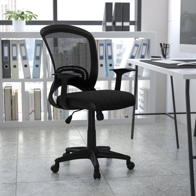 Mid-Back Designer Mesh Swivel Task Office Chair with Arms by Flash Furniture