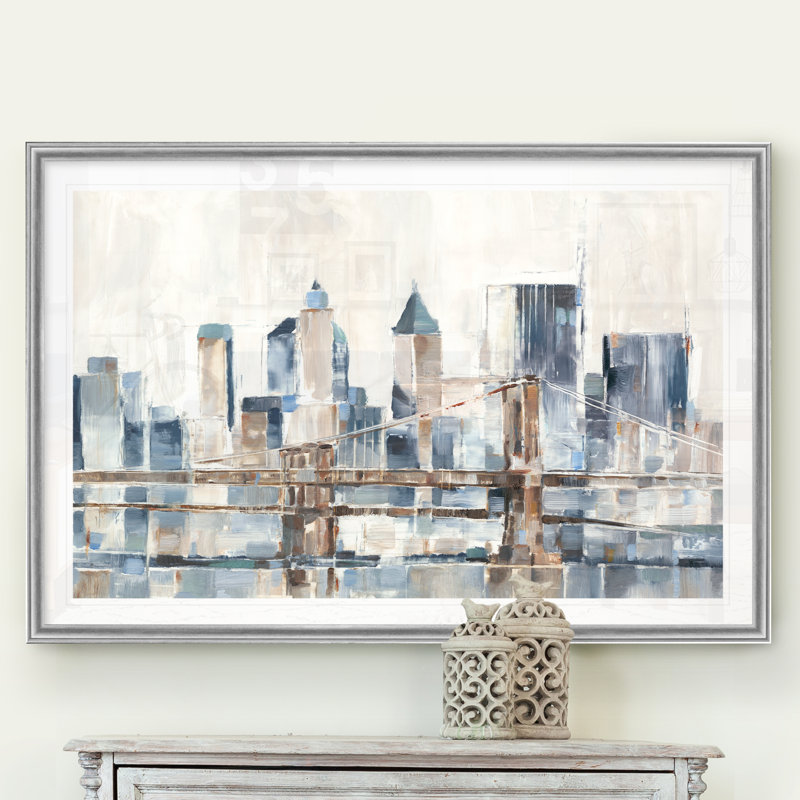 « blue hour i », impression sur toile, H 22,5 po x l 30,5 po x P 1,5 po, Argent