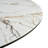 Crebessa 55" Round Modern Pedestal Dining Table with Stone Top and Black Metal Base