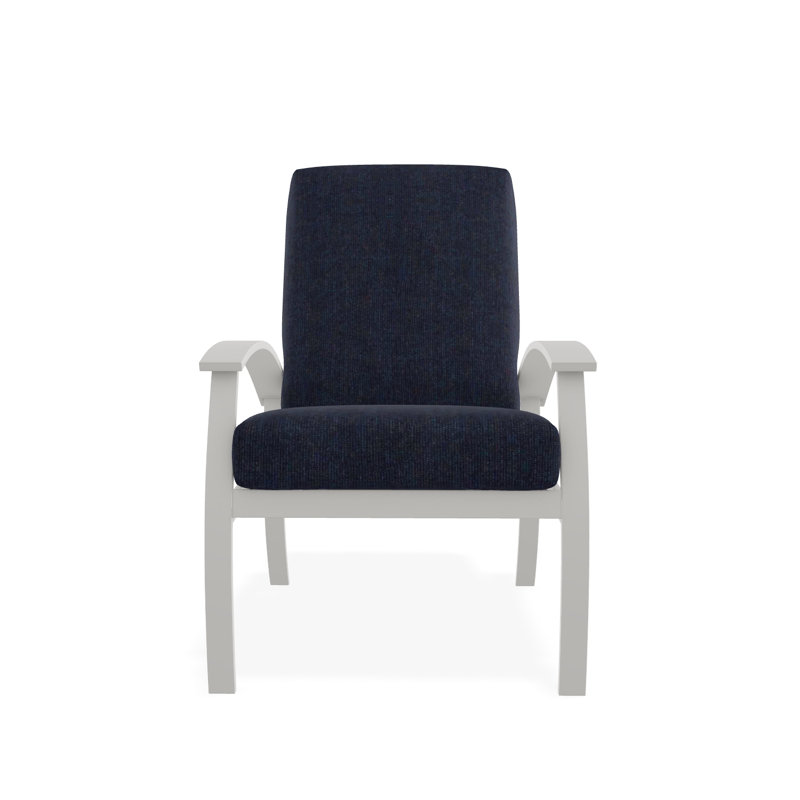 Belle Isle Cushion Deep Seating Arm Chair, Snow, Canvas Haze