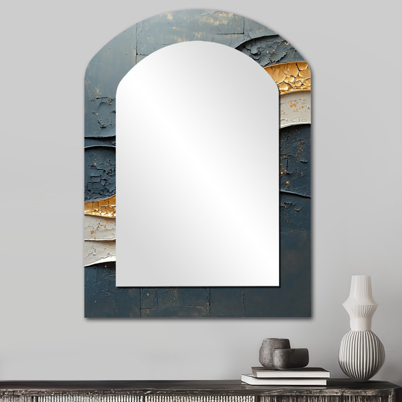 Miroir mural doré doré, 34 po x 25 po