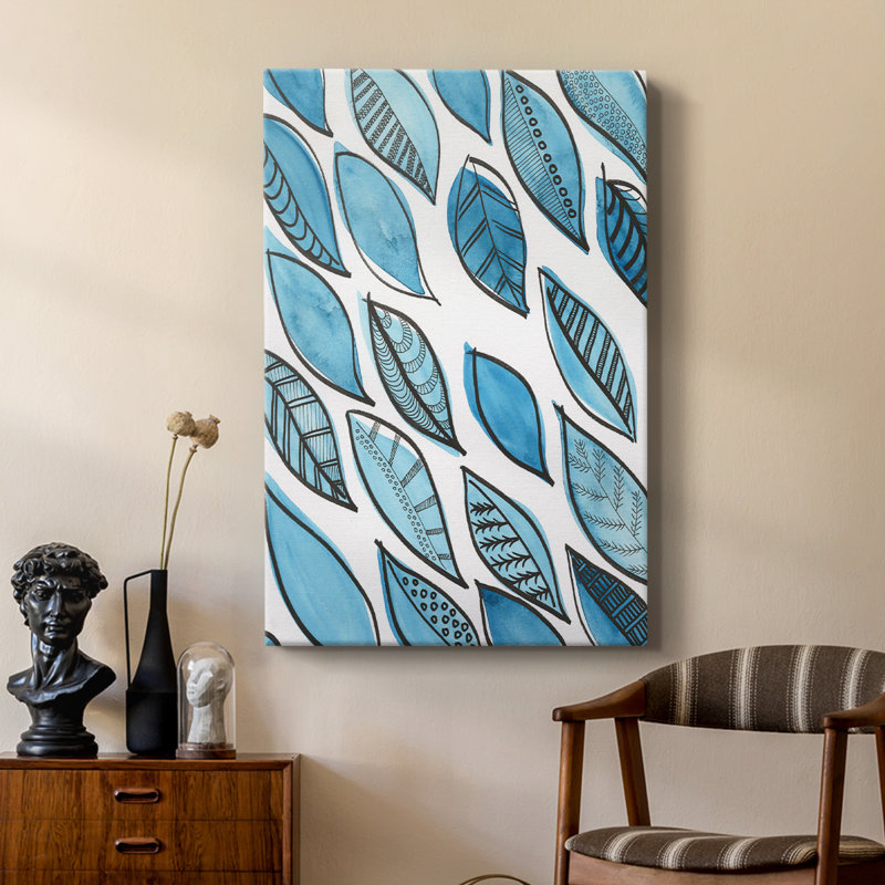 Motif de formes de feuilles I - galerie Cavas sur mesure, H 12 po x l 8 po