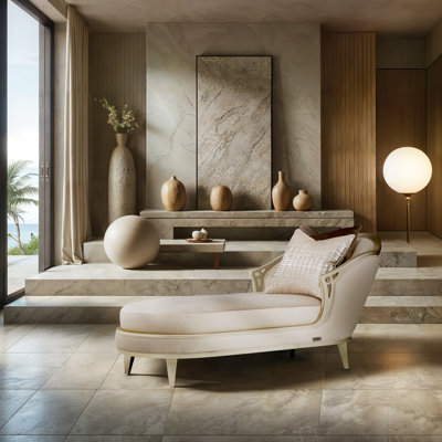  Chaise longue en velours Villa Cherie - Porcini