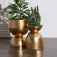 Ensemble de pots à fleurs en métal 2 pièces Lonnie-518099425