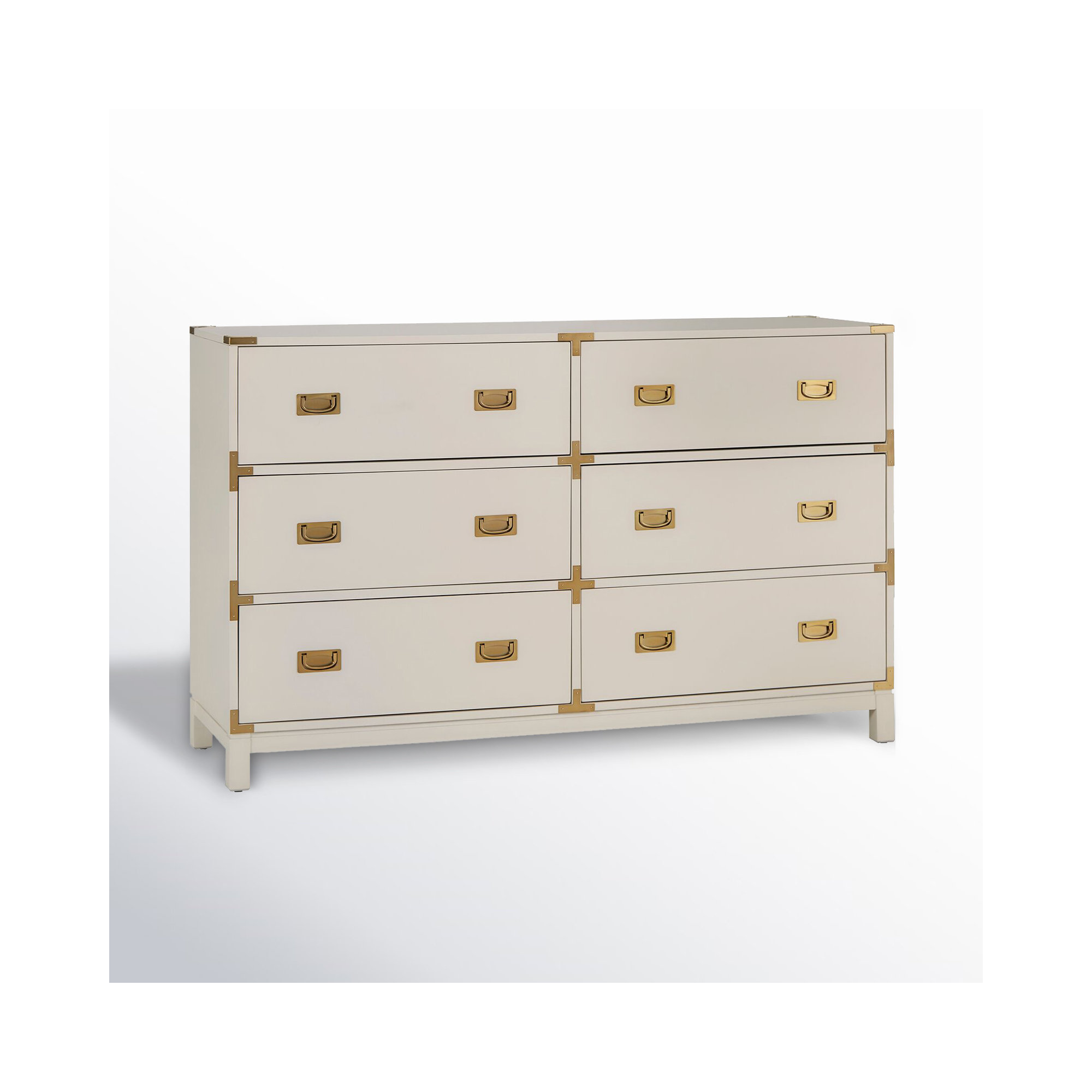 Dania 6-Drawer Dresser, White