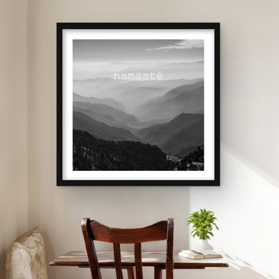 Namaste monochrome - Motif moderne, impression encadrée