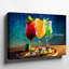 Toile Une présentation vibrante de trois cocktails élégamment conçus repose sur un art mural-765274396