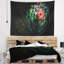 Tapisserie artful à motif fractal abstract green 3d-28494395