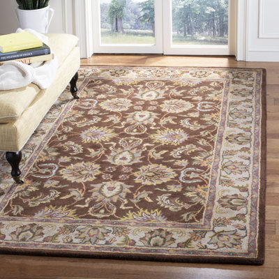 Cranmore Hand Tufted Wool/Cotton/Latex Oriental Rug in Brown/Ivory