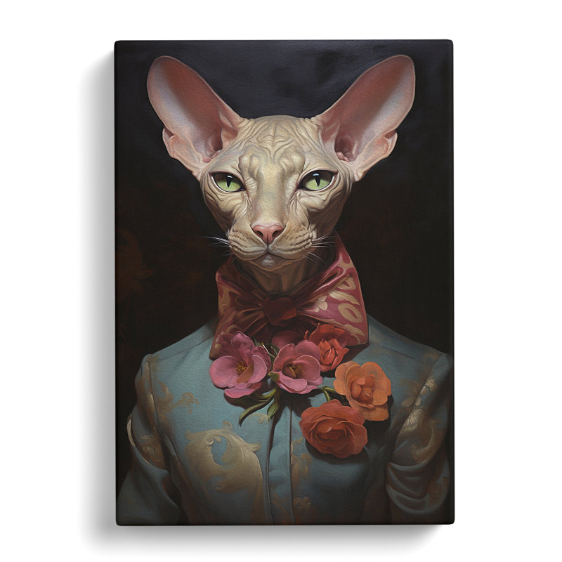 Sphynx Cat Orphism - Wrapped Canvas Print, 76cm H x 50cm W x 3cm D