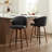 Devault Swivel Upholstered Counter Stool With Wood Frame-1196035708