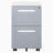 2 Drawer Mobile Locking File Cabinet, Rolling Filing Cabinet For Letter/A4 Size With 5 Wheels,GREY