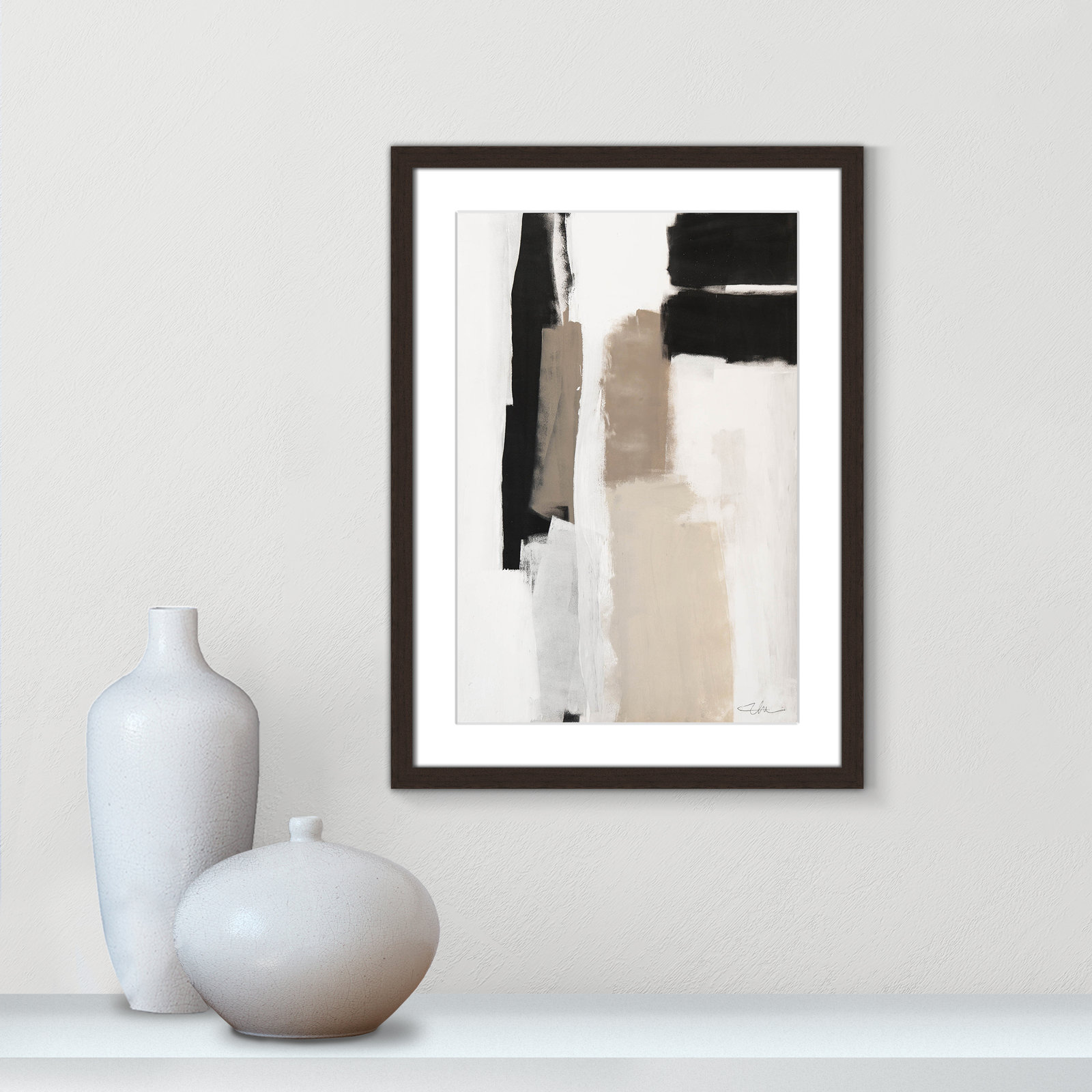 Earth Scapes II Print, 23" H x 17" W x 1.25" D, Walnut Matted Picture Framed