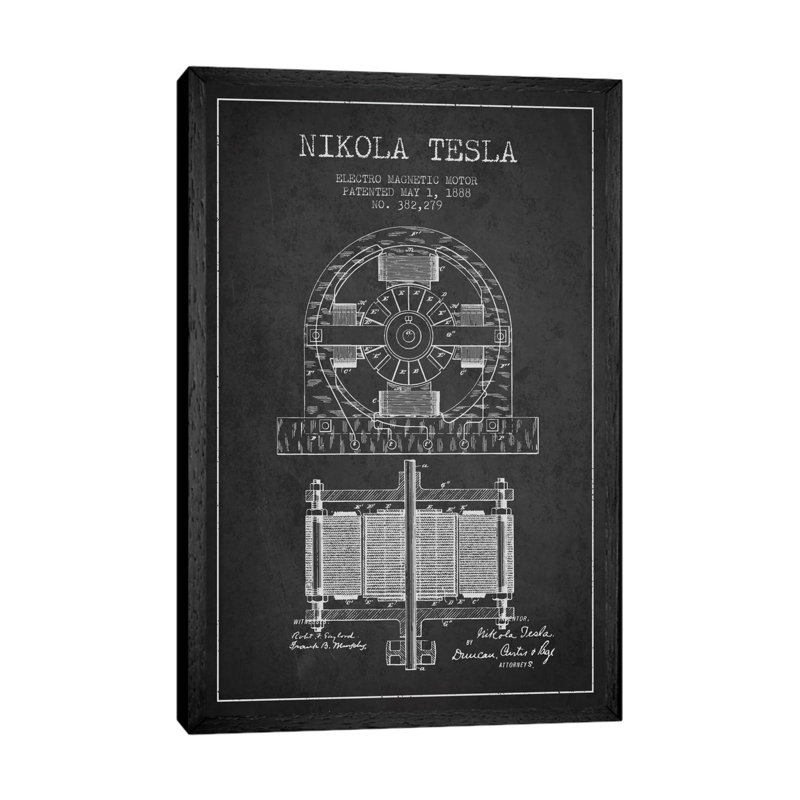 Electro Motor by Aged Pixel - Print on Canvas, Black Framed, 66.04 cm H x 45.72 cm W
