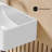 Lisse 16" Concrete Rectangle Wall-Mounted Sink With Left Side Faucet Mount -112453202