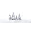 Nambe Mini Christmas Tree Set of 3