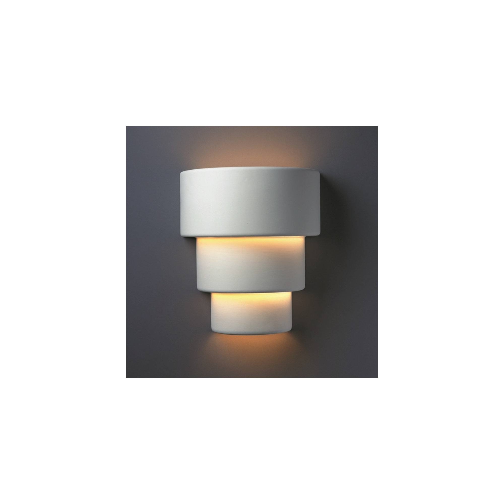 Alvera Ceramic Dimmable Flush Mounted Sconce, Incandescent (Not Included), 14.25" H x 12.75" W x 6.25" D, Bisque