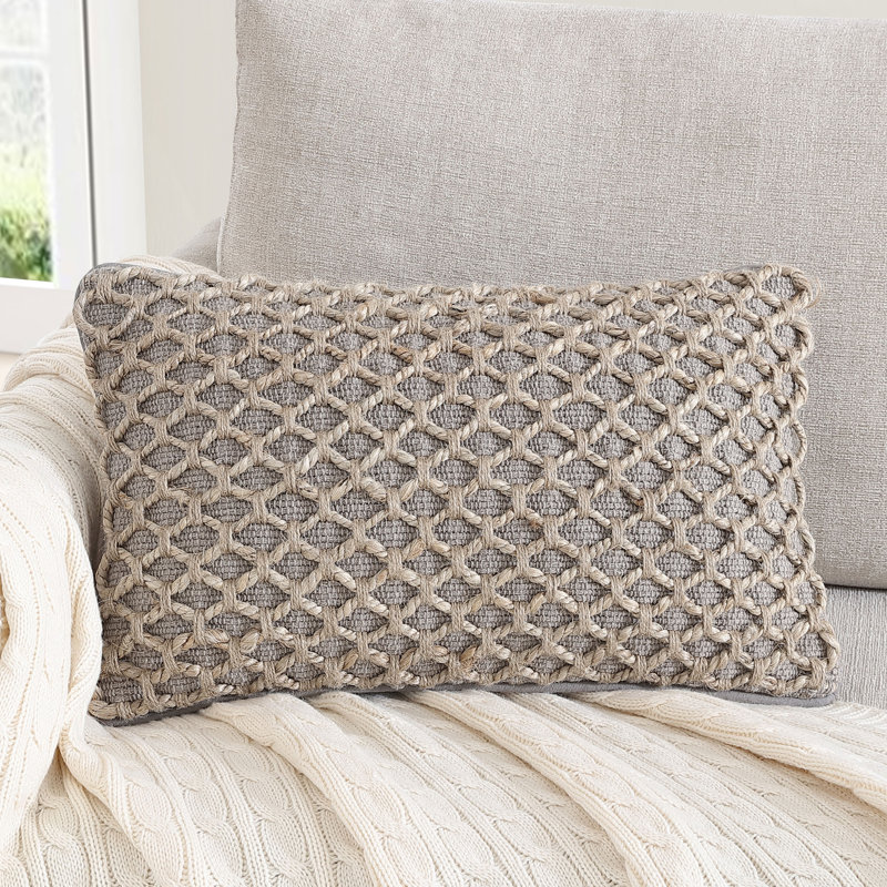 Boho Living Jada Decorative Pillow Collection Living Cotton Blend Square Throw Pillow Cover, Gray