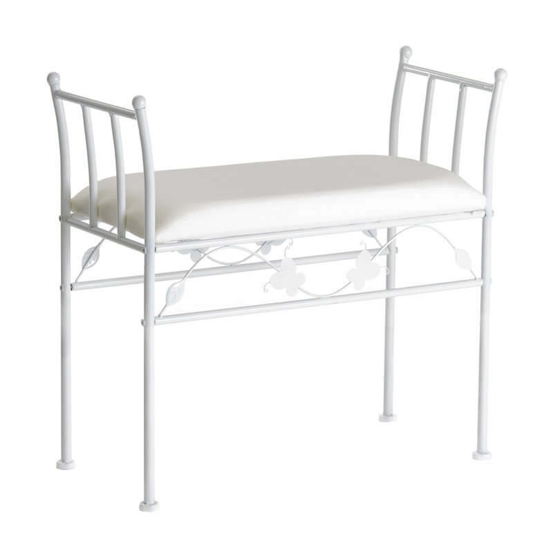 Newburgh Steel Bench, White