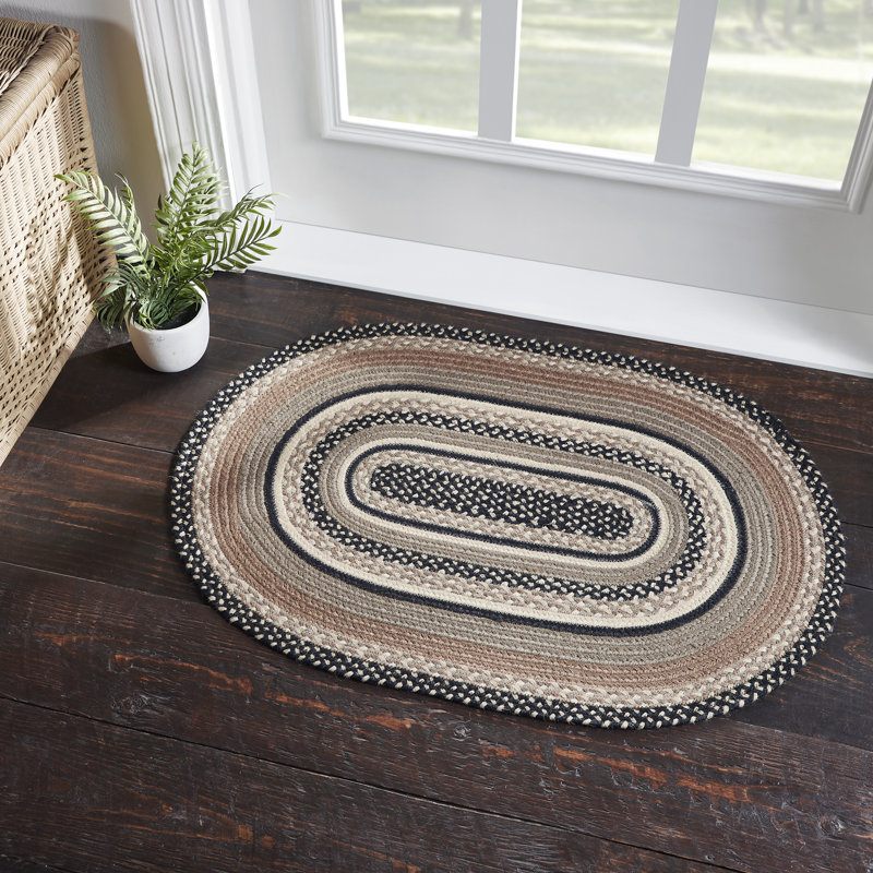 Tapis en jute gris anthracite Sawyer Mill, Ovale 2 pi x 3 pi
