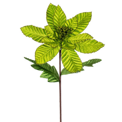Velours à garniture scintillante poinsettia 22 po