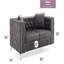 Causeuse contemporaine stylisée grise-1199717167
