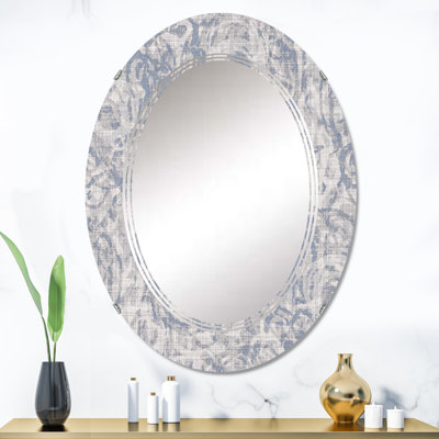 Miroir mural rétro bleu rétro Farmhouse Flower IV