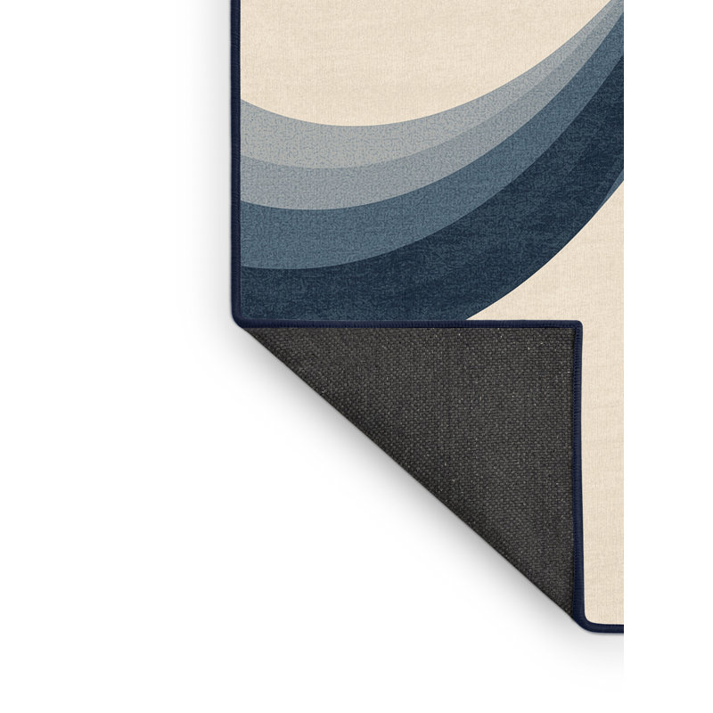 Tapis beige doux et moelleux à motif infini Ormes, 4 x 6