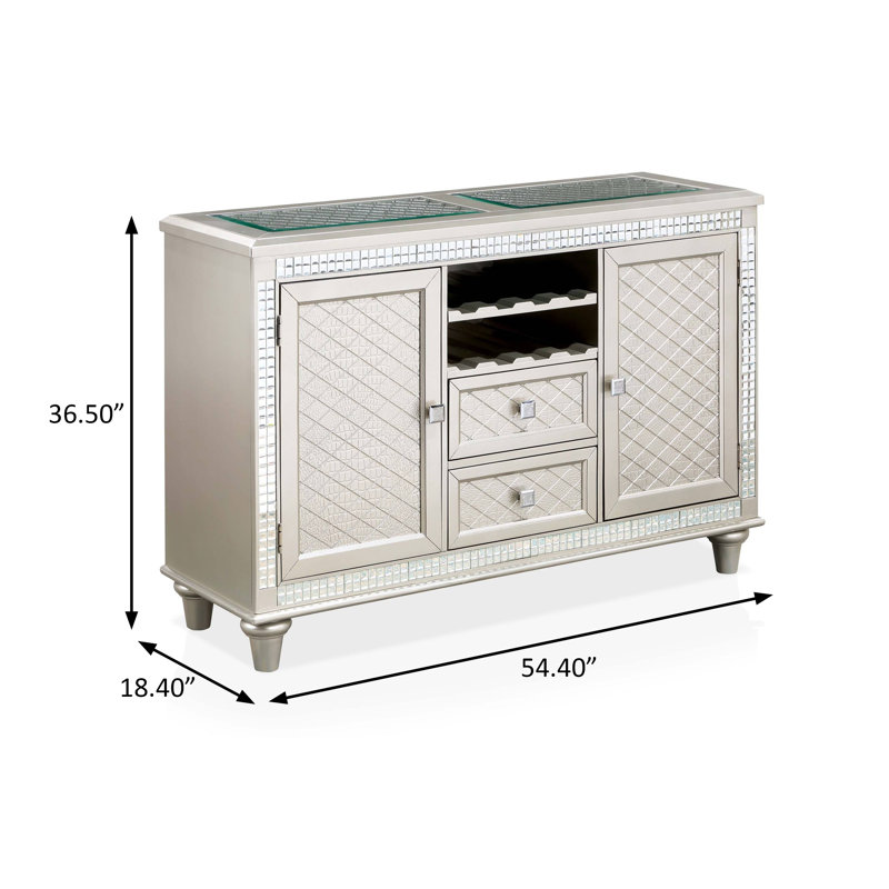 54.4"W Transitional Server, Champagne