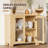 Buffet Cabinet with Storage, Sideboard Credenza with Tempered Glass Doors-77054547