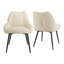 Chaise d'appoint rembourrée en tissu pour salle à manger (ensemble de 2)-774539377
