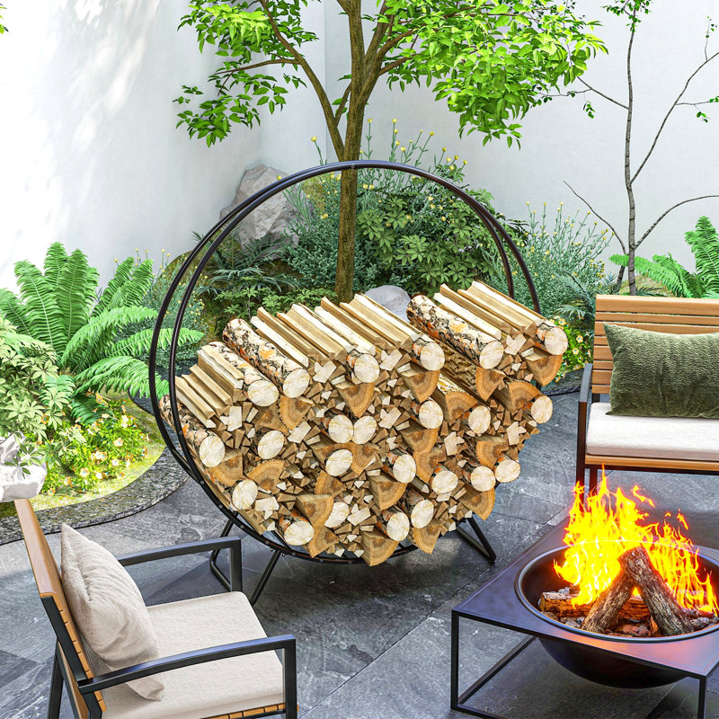 Support pour bois de chauffage Outsunny