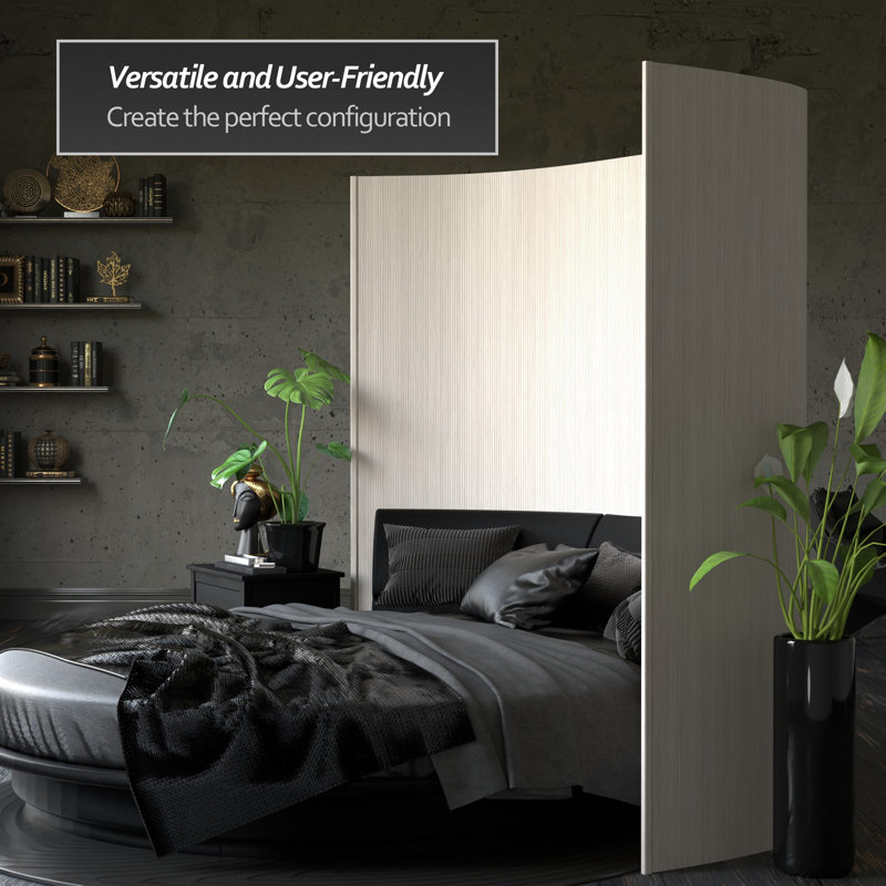 Siena Rolling Bamboo Room Divider, White, 7 ft. Tall