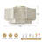 19" Boho Caged Ceiling Fan with Cotton Woven Shades, Light Kit and Remote Control
