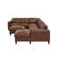 Canapé modulaire en cuir avec repose-pieds Agatina-1840091160