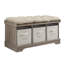 Banc de rangement à casiers avec trois bacs en tissu Mugurel-1233981928